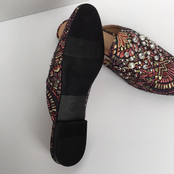 A New Day Armina Jeweled Backless Loafers Mules - Picture 5 of 7